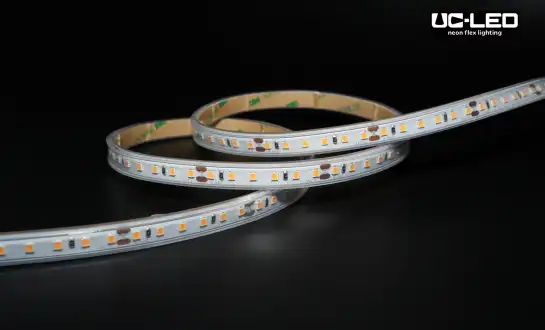 What is the difference between high-efficacy and standard LED strips?